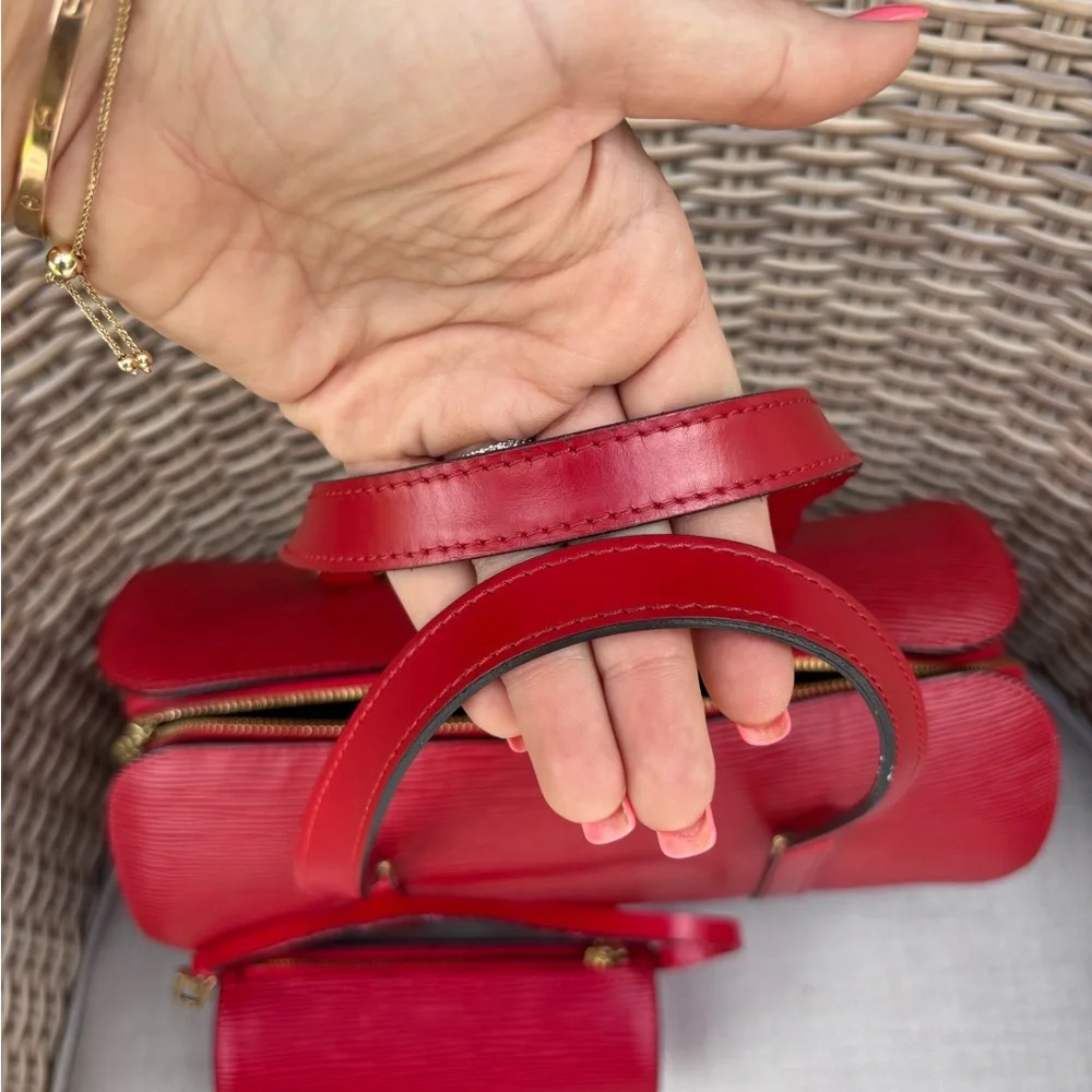 Louis Vuitton Red Satchel Bag - Picture 12 of 16